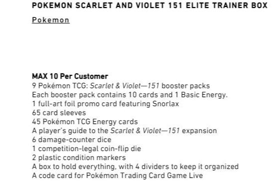 Mew 151 Elite Trainer Box